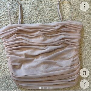 Babaton ruched crop top